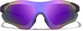 Purple with Purple Mirror Zunnies - Wrap-Around Shield Sunglasses #1010817