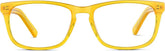 Orange Rectangle Glasses #102222