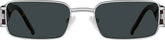 Silver Rectangle Sunglasses #1137311