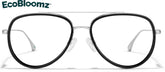 Black and Silver Aviator Glasses #1152221