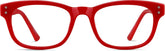 Red Rectangle Glasses #125018