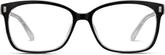 Black/White/Clear Square Glasses #126221