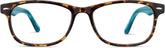 Tortoiseshell Rectangle Glasses #129525
