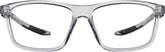 Crystal Gray Rectangle Glasses #129912