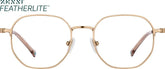 Rose Gold Geometric Glasses #1303319