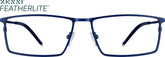 Navy Titanium Rectangle Glasses #137016