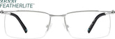 Silver Titanium Rectangle Glasses #137611