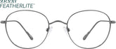 Gray Titanium Round Glasses #137912