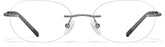 Gray Customizable Titanium Rimless Glasses #138212