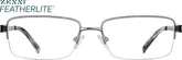 Steel Titanium Half-Rim Glasses #139512