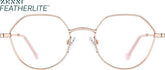 Rose Gold Geometric Glasses #157719