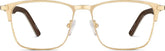 Gold Square Glasses #1913914