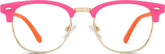 Pink Kids' Browline Glasses #1915017