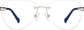 Silver Customizable Rimless Glasses #1915911