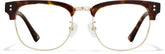 Tortioseshell and Gold Scorpio Browline Eyeglasses #1918425