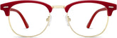 Red Bravo Browline Glasses #195418