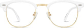 White Bravo Browline Glasses #195430