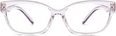 Translucent Pink Rectangle Glasses #2018717