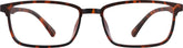 Tortoiseshell Rectangle Glasses #2019225