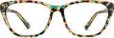 Tortoiseshell Rectangle Glasses #2027125