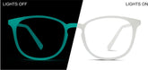 Blue Glow Kids' Glow-in-the-Dark Round Glasses #2029150