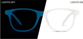 Blue Glow Kids' Glow-in-the-Dark Square Glasses #2030450