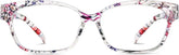 Floral Rectangle Glasses #2032939