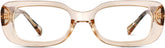 Beige Rectangle Glasses #2036315
