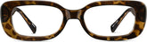 Tortoiseshell Rectangle Glasses #2036325