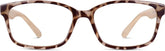 Tortoiseshell Rectangle Glasses #206225