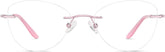 Pink Customizable Rimless Glasses #210519