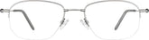 Silver Rectangle Glasses #312311