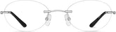 Silver Customizable Rimless Glasses #315811
