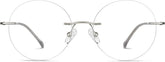 Silver Customizable Rimless Glasses #3212711