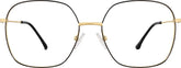 Black/Gold Square Glasses #3218621