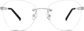 Silver Customizable Rimless Glasses #322111