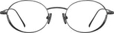 Dark Grey Oval Glasses #3224012