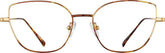 Tortoiseshell/Gold Cat-Eye Glasses #3227515