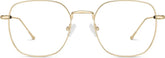 Gold Square Glasses #3234014