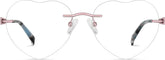 Pink Customizable Rimless Glasses #3234119