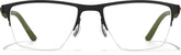 Black Rectangle Half Rim Glasses #3246621