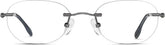 Gray Customizable Rimless Glasses #325812