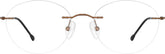 Brown Customizable Rimless Glasses #367515