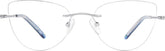 Silver Customizable Titanium Rimless Glasses #375111