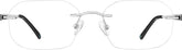 Silver Customizable Titanium Rimless Glasses #378911