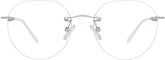 Silver Customizable Rimless Glasses #420611