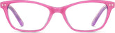 Pink Kids' Rectangle Glasses #4439319