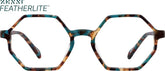 Brown/Blue Geometric Glasses #4442239