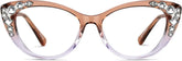 Brown Topaz Cat-Eye Glasses #4451815