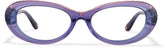 Transparent Purple Oval Glasses #4481617